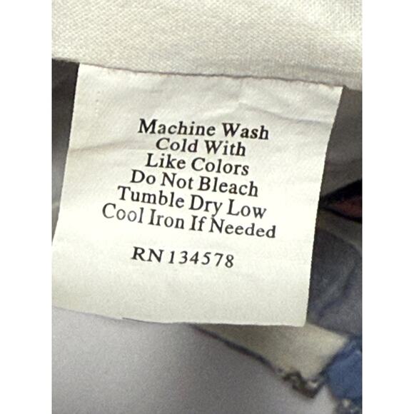 Vineyard Vines chambray crochet lace trim linen dress Size 8 Blue, Pockets - Picture 7 of 8